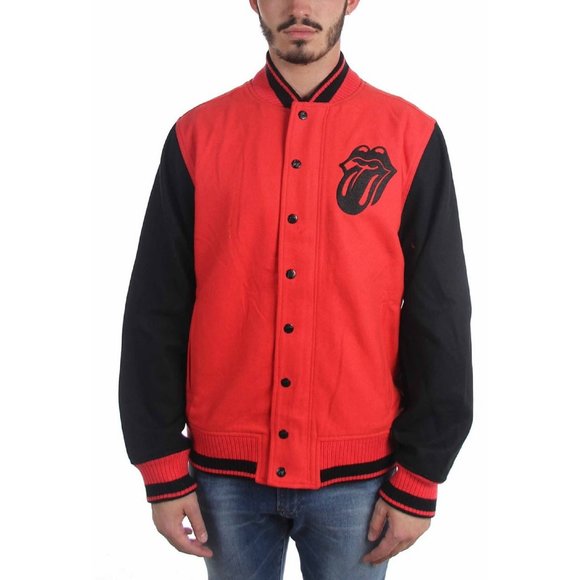 The Rolling Stones Classic Tongue Logo rock Varsity Official Jacket L NWT - Picture 2 of 7